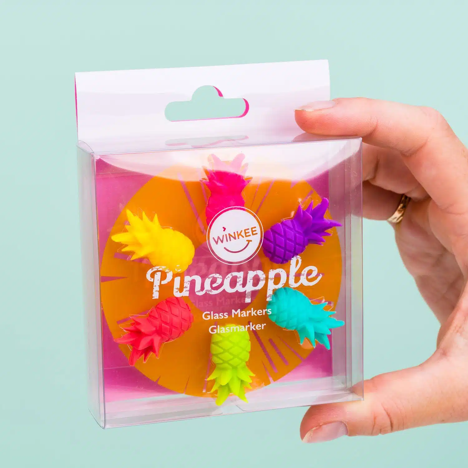 Ananas-Glasmarker (6er-Set)