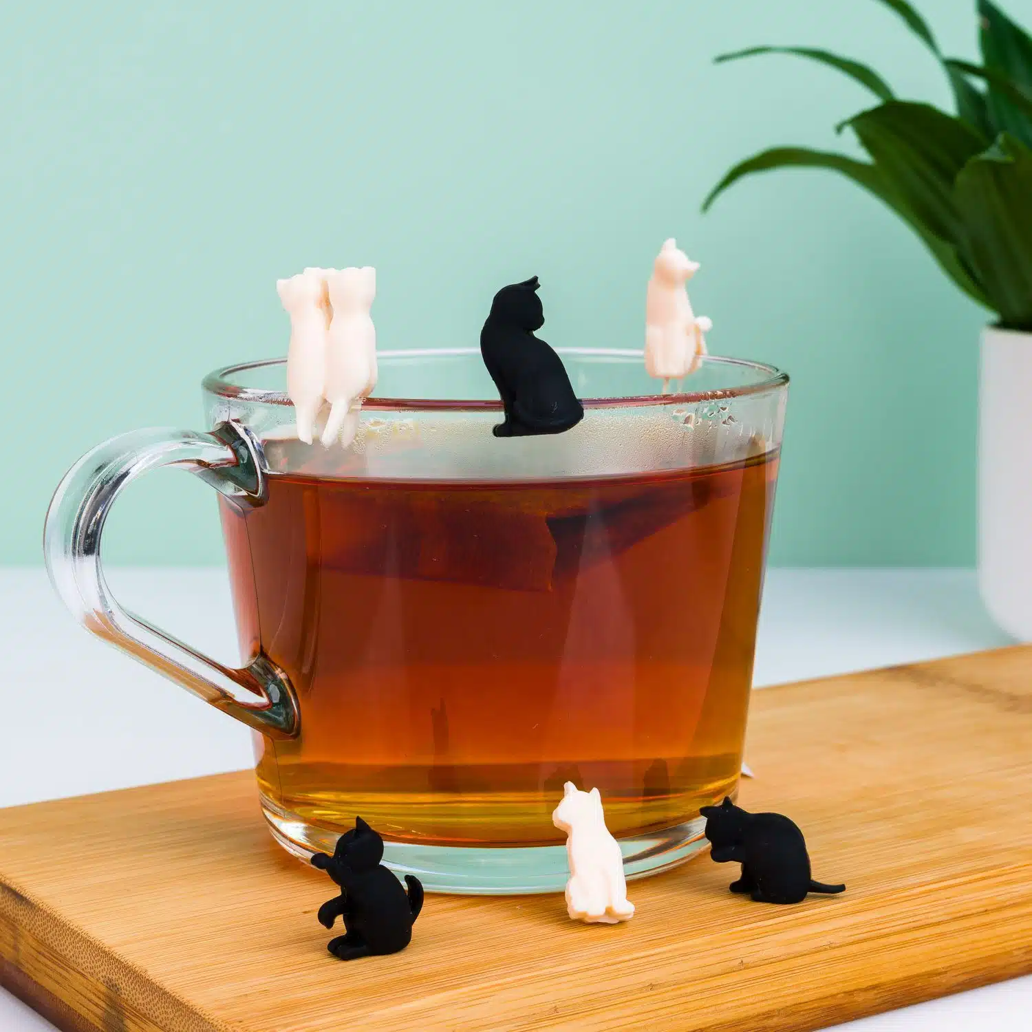 Katzen-Glasmarker (6er-Set)