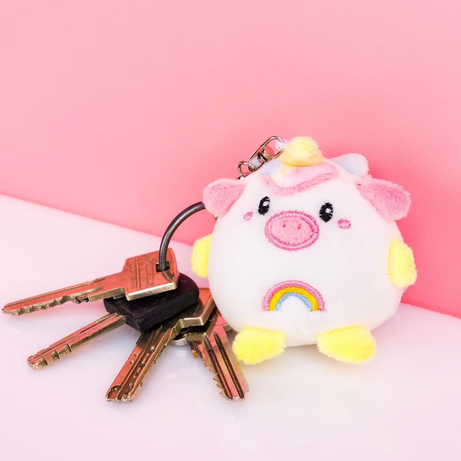 Einhorn-Kuscheltier-Schlüsselanhänger