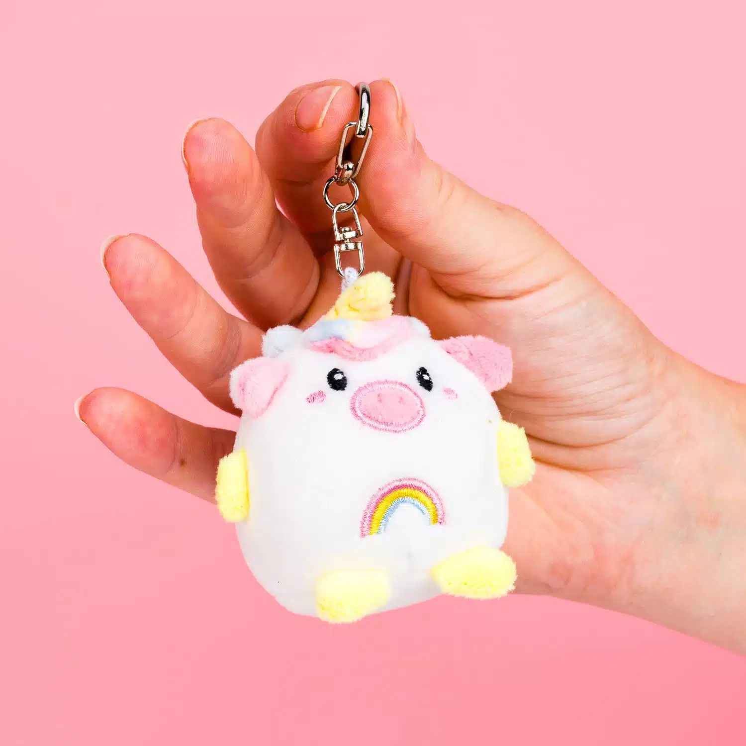 Einhorn-Kuscheltier-Schlüsselanhänger