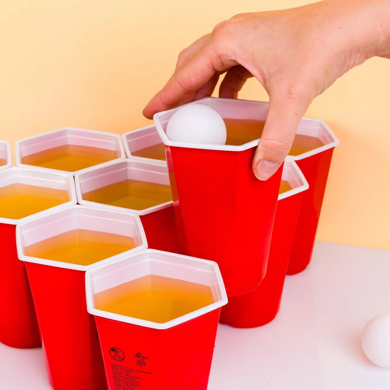 Hexagon-Beer-Pong-Spiel (37er-Set)