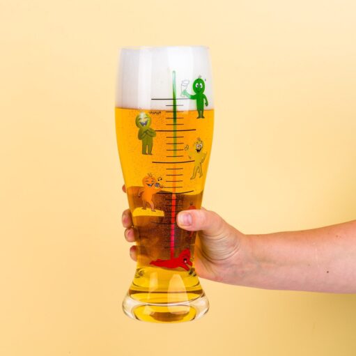 XXL-Bierglas mit Trinkphasen