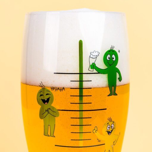 XXL-Bierglas mit Trinkphasen