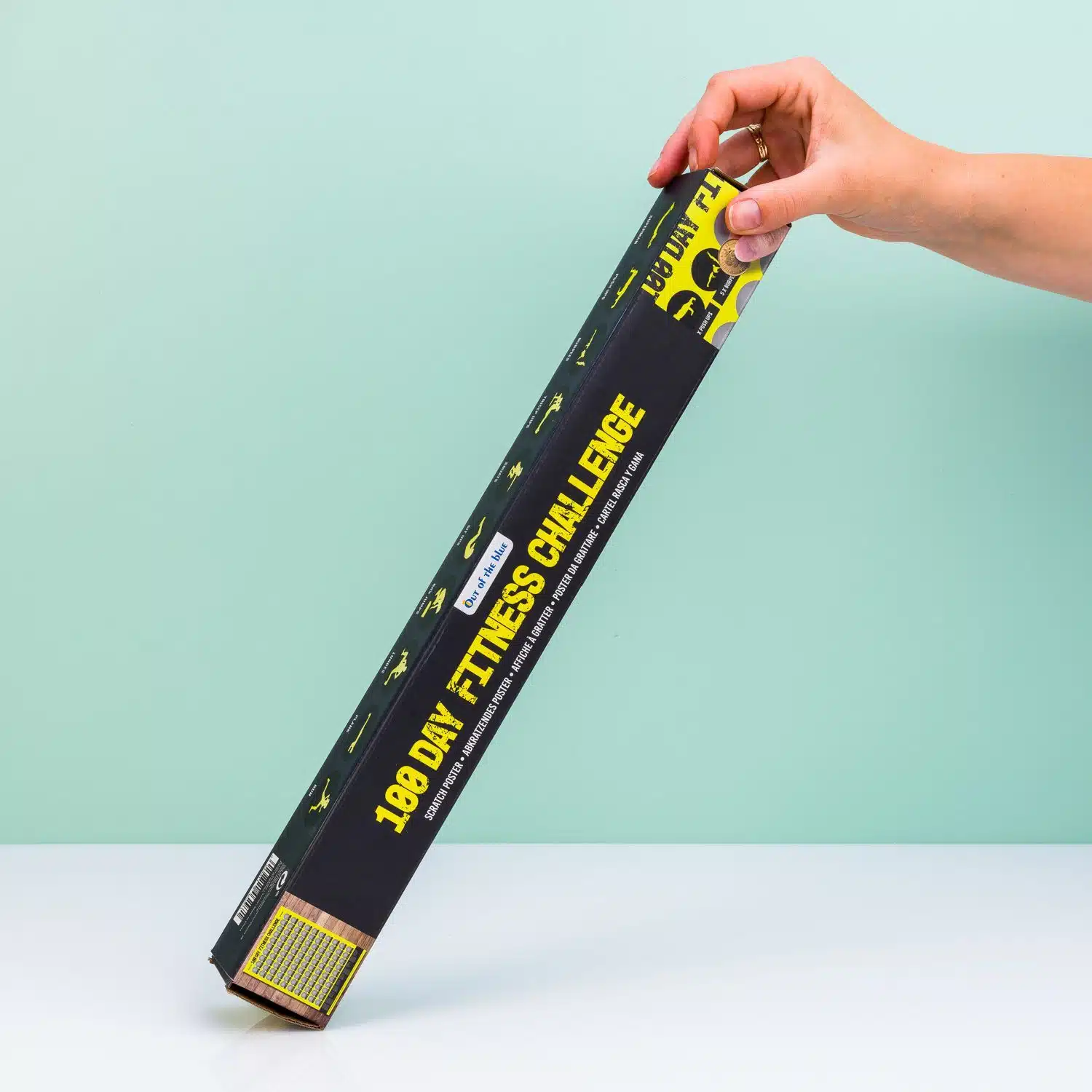 100-Tage Fitness-Herausforderung Kratzposter