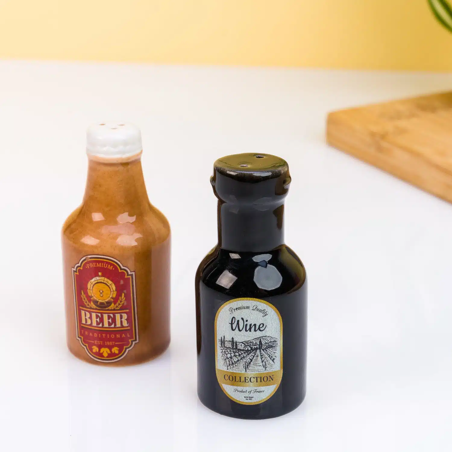 Bier- und Weinsalz- und Pfefferstreuer