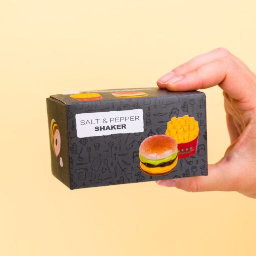 Hamburger- und Pommes-Pfeffer- und Salzstreuer