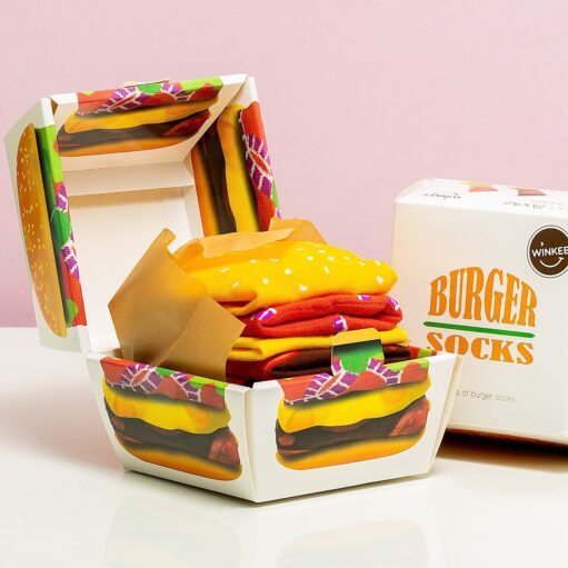 Hamburger-Socken im Karton (Set von 2)
