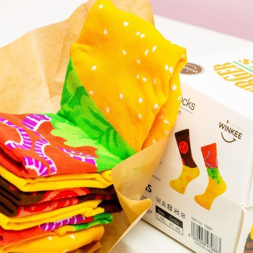 Hamburger-Socken im Karton (Set von 2)