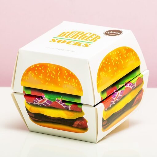 Hamburger-Socken im Karton (Set von 2)