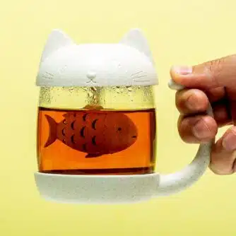 Katzen-Teetasse mit Infuser