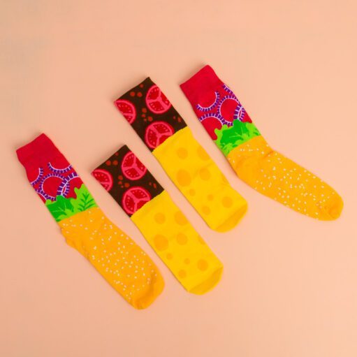 Hamburger-Socken im Karton (Set von 2)