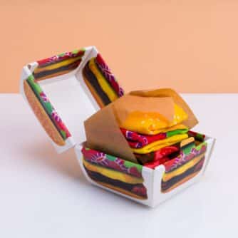 Hamburger-Socken im Karton (Set von 2)