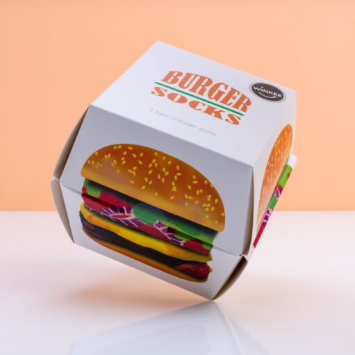 Hamburger-Socken im Karton (Set von 2)