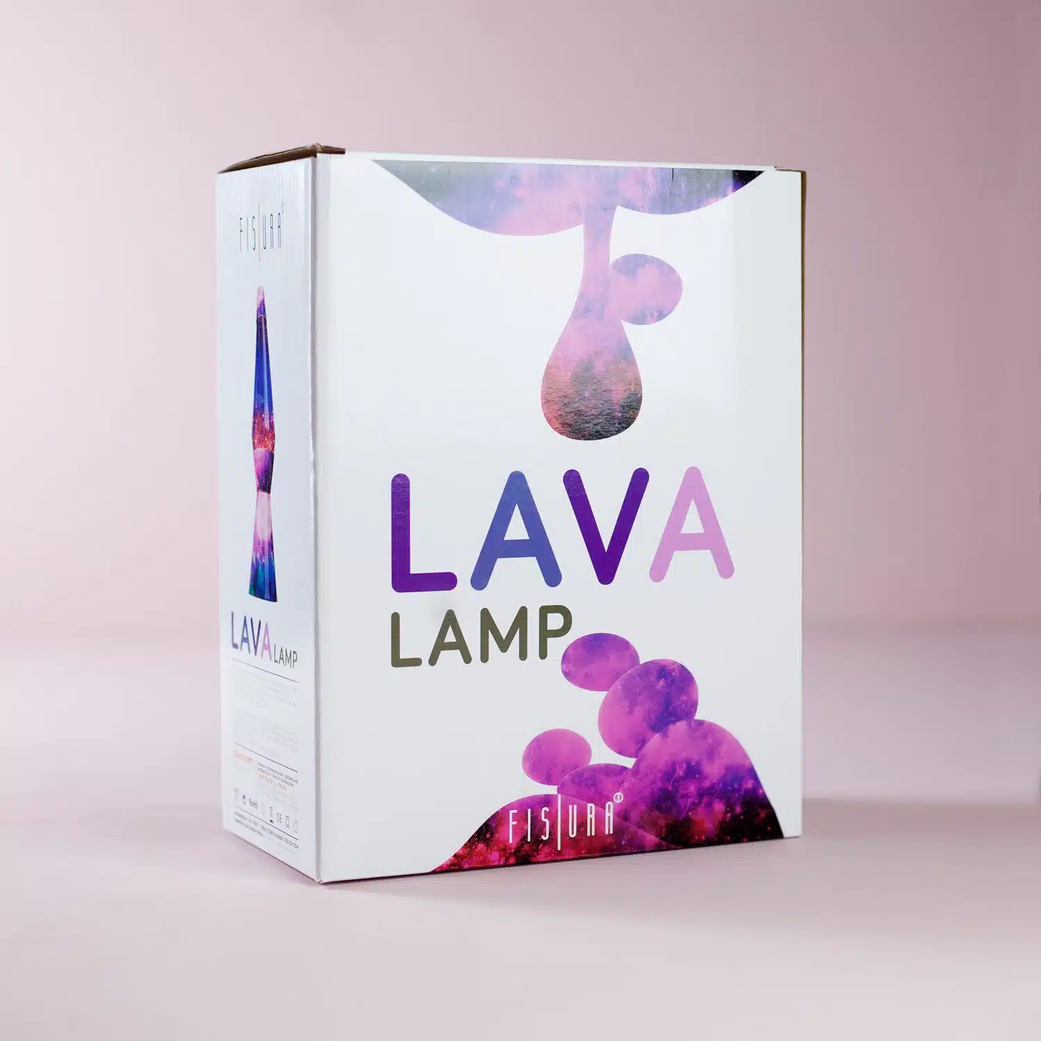 Galaxie Lavalampe mit mehrfarbiger Lava und Glitzern