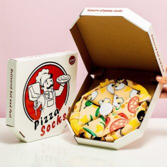 Pizzasocken in einer Box (Set von 4)