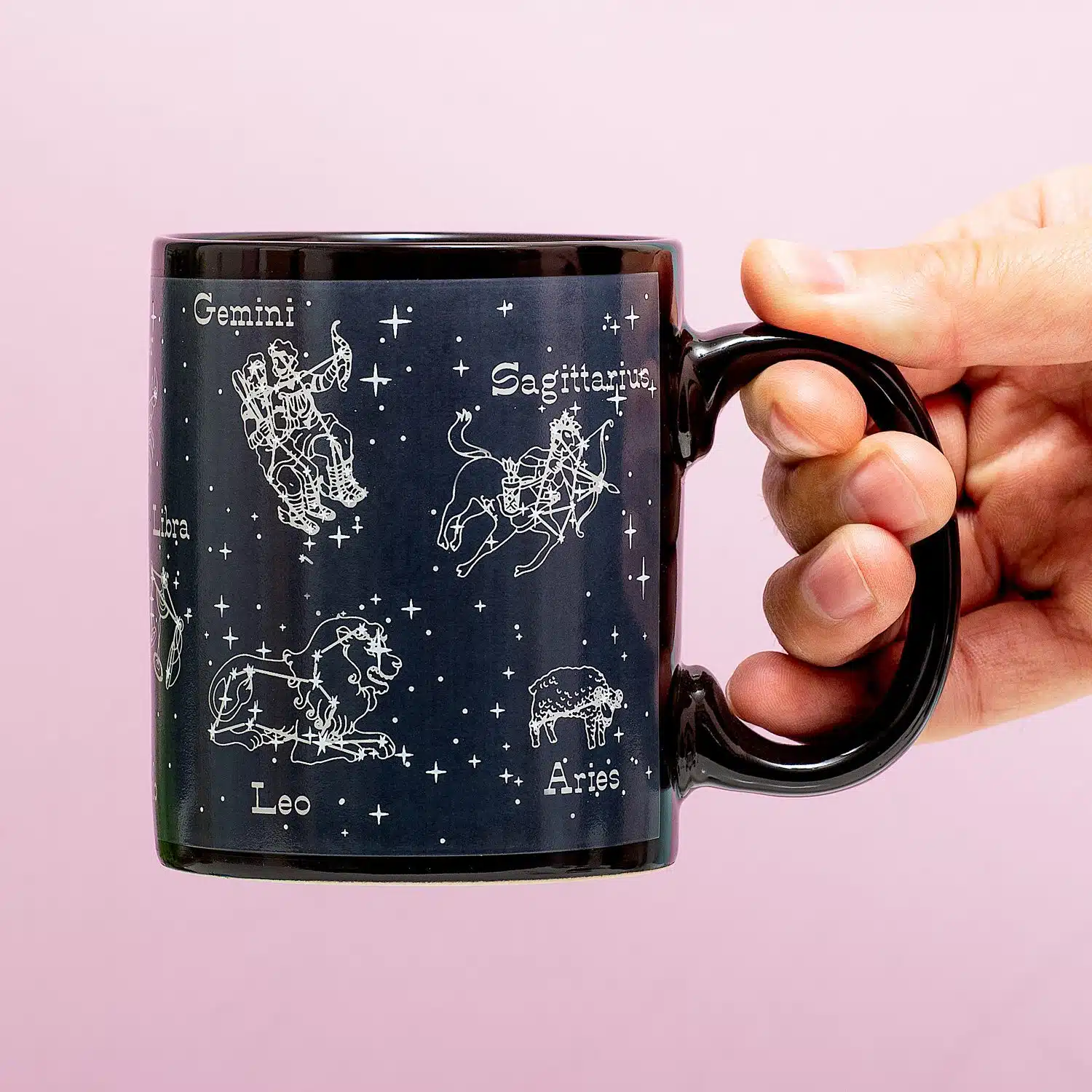 Wärmeempfindliche Tasse mit Sternzeichen