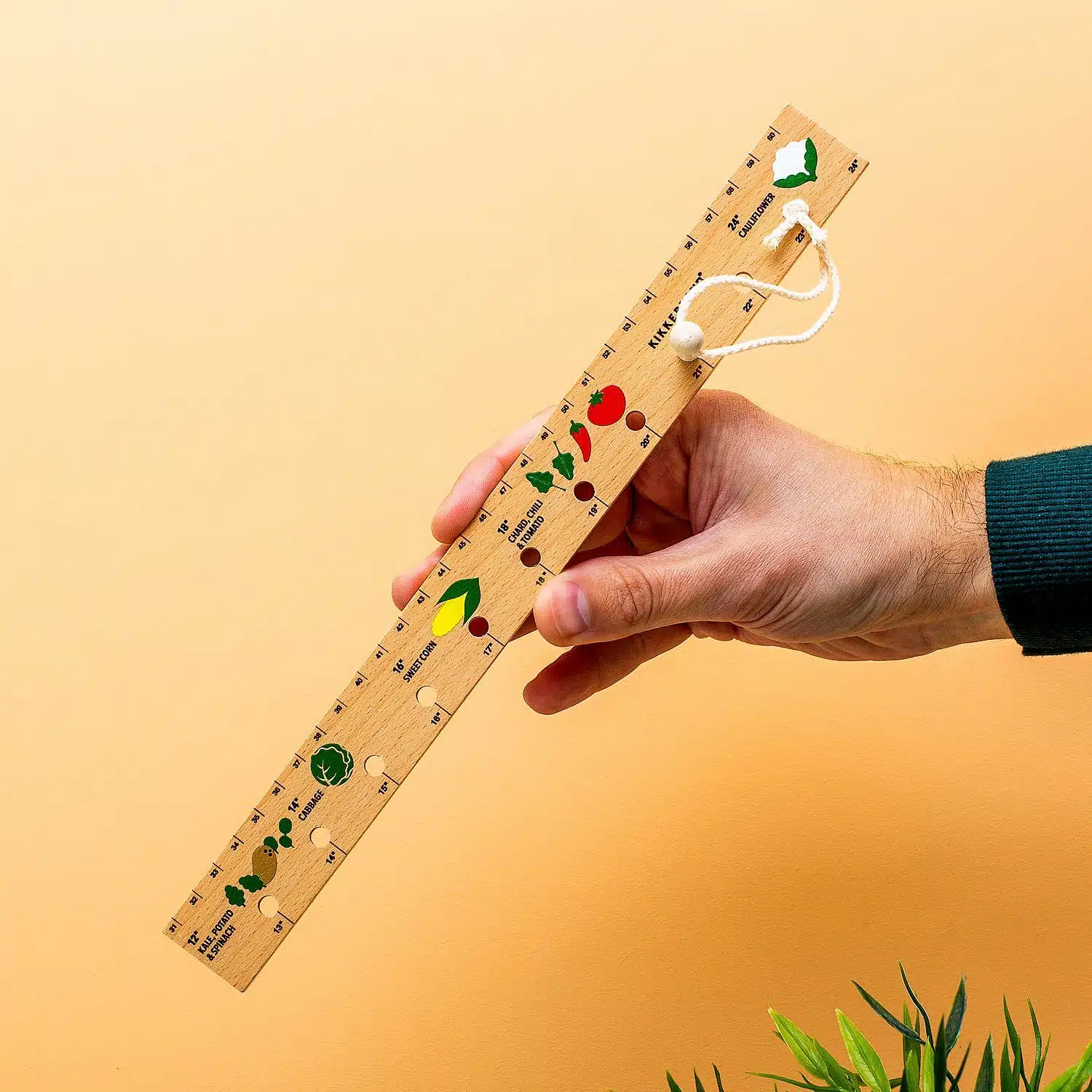 Aussaatlineal und Lochstecher