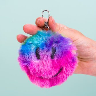 Knuffel-Schlüsselanhänger - Regenbogen smiley