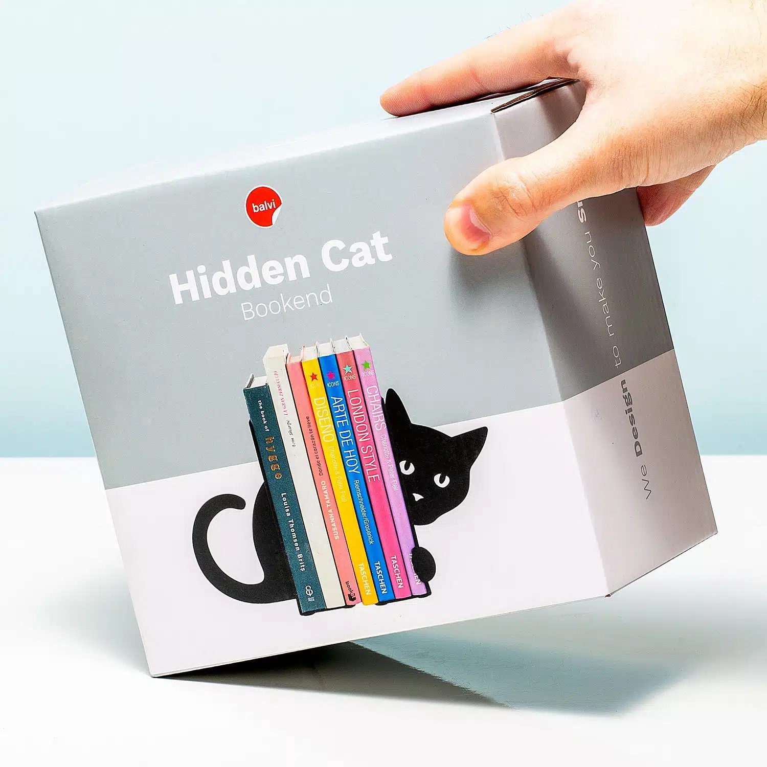 Versteckte Katze Buchstützen (Set von 2)