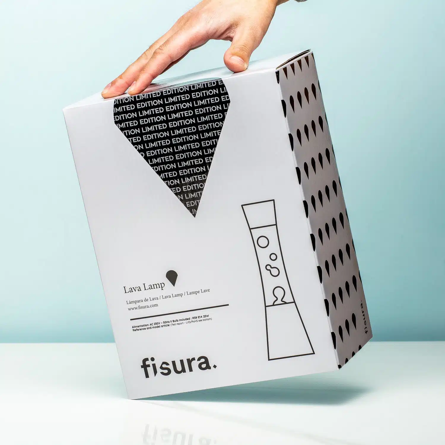 Lavalampe Rosa mit rosa Flüssigkeit und weißer Lava