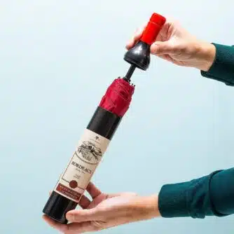 Weinflasche Regenschirm -  Rot