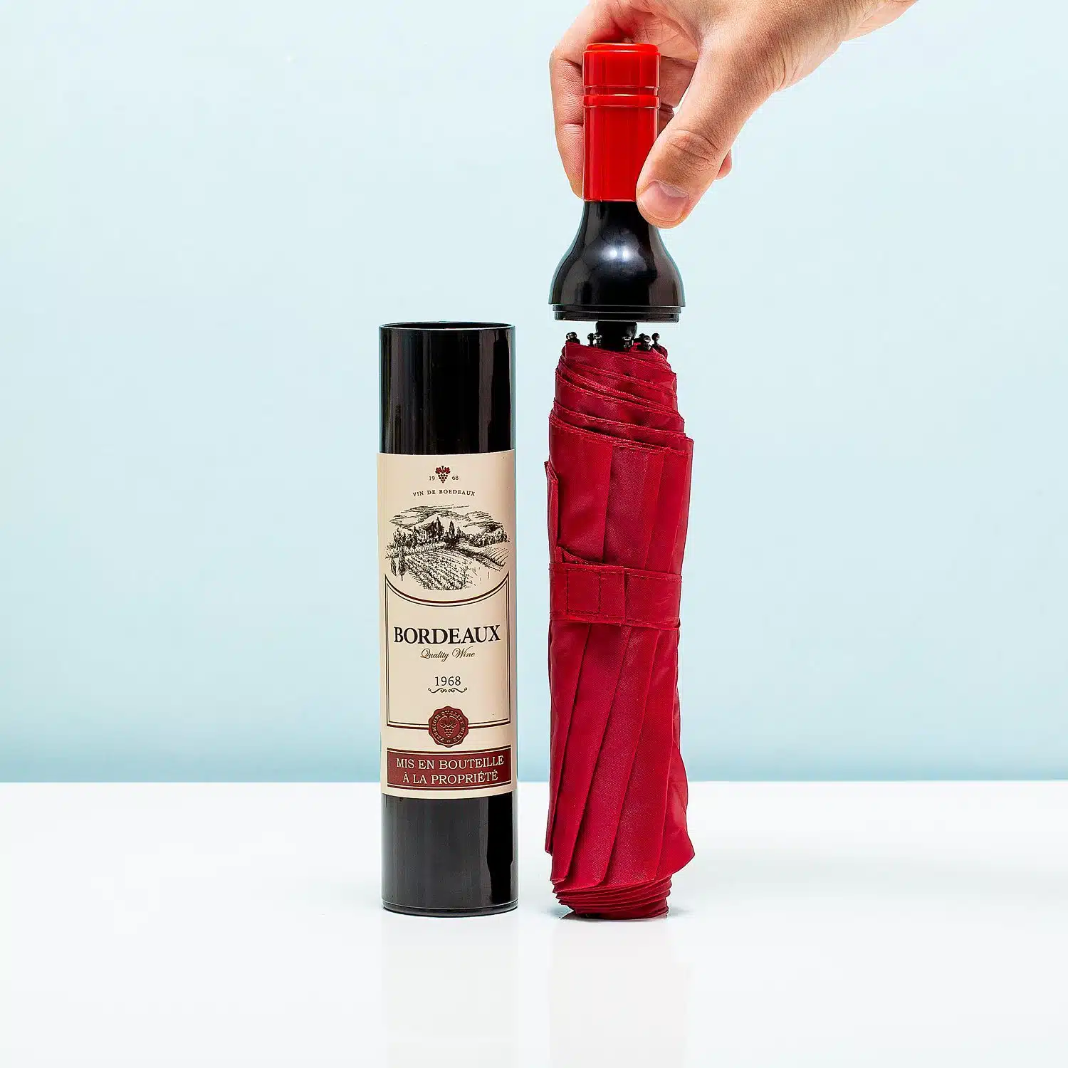 Weinflasche Regenschirm