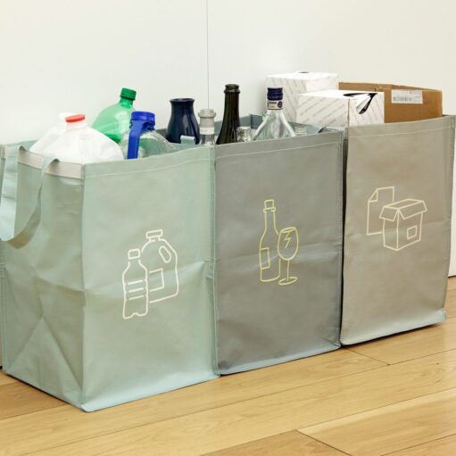 Recycling-Taschen (Set von 3)