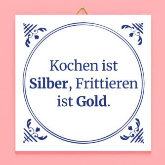 Kachel Kochen ist Silber