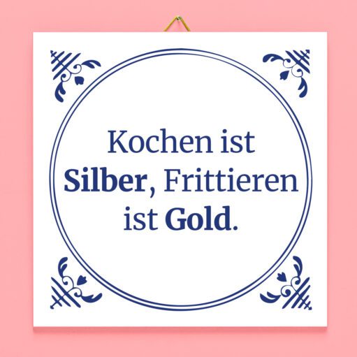 Kachel Kochen ist Silber