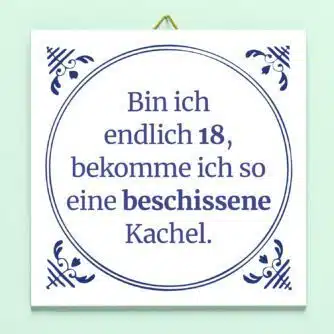 Kachel Es ist endlich mein Geburtstag - 18 Jahre
