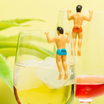 Drinking Buddies Glasmarkierer (Set von 6) - Männer