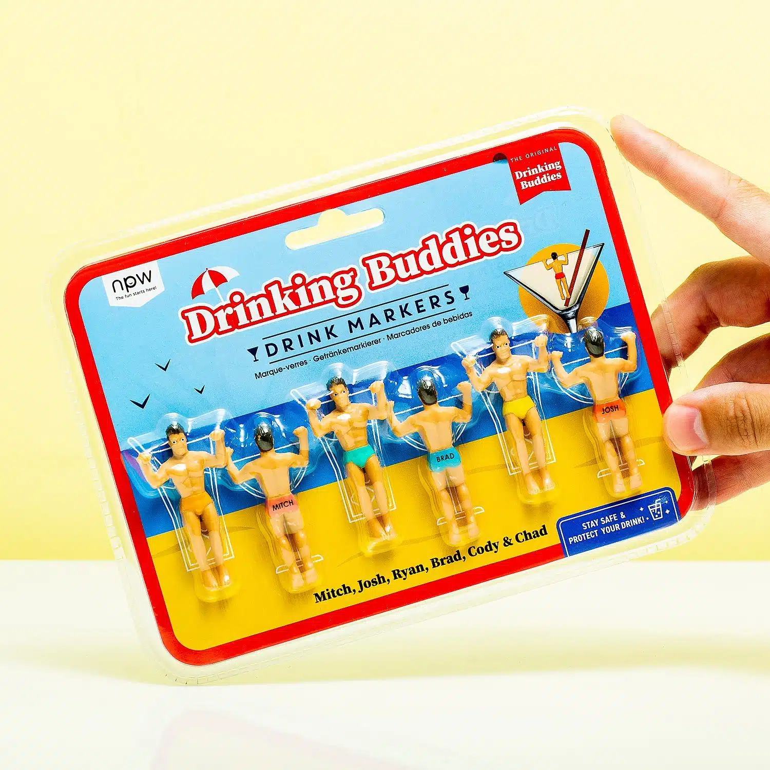 Drinking Buddies Glasmarkierer (Set von 6)