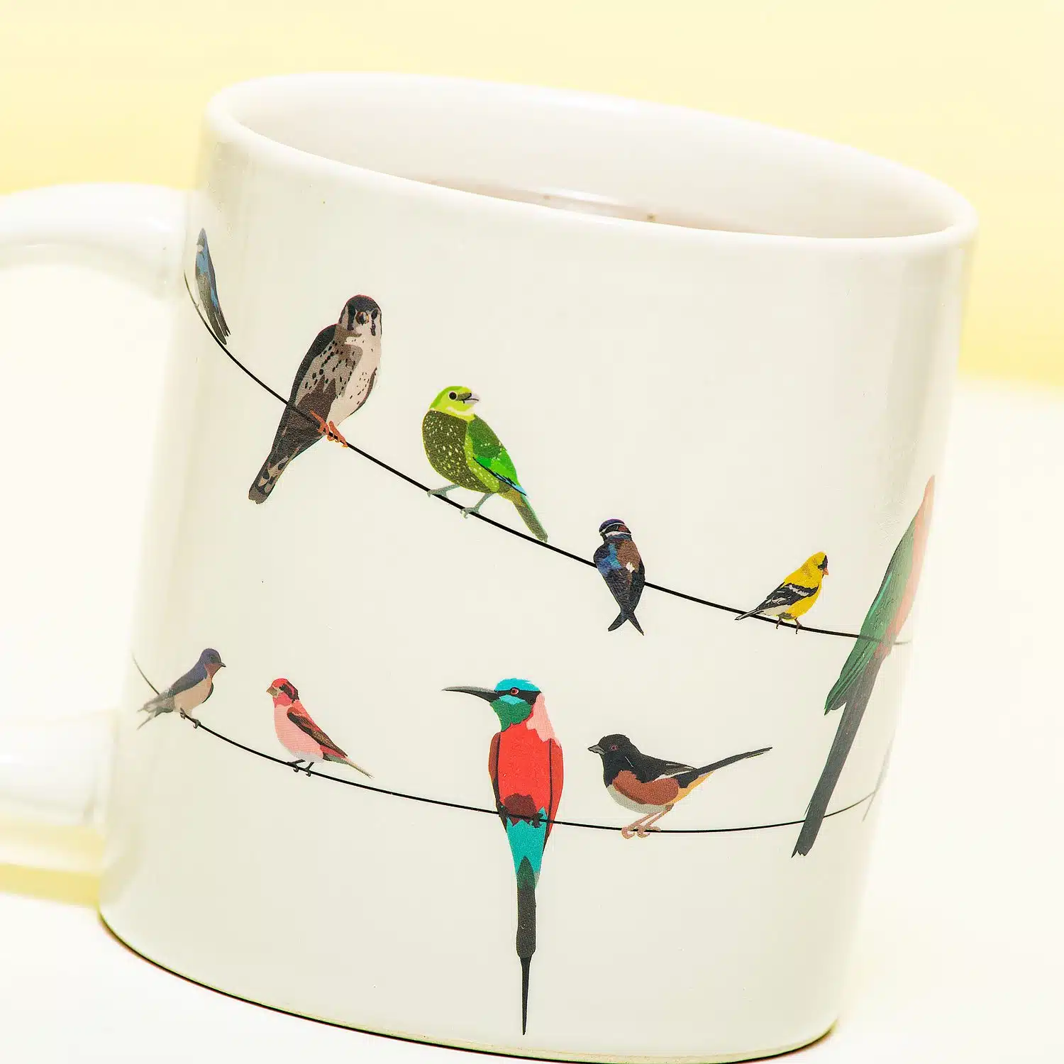 Wärmeempfindliche Tasse Vögel