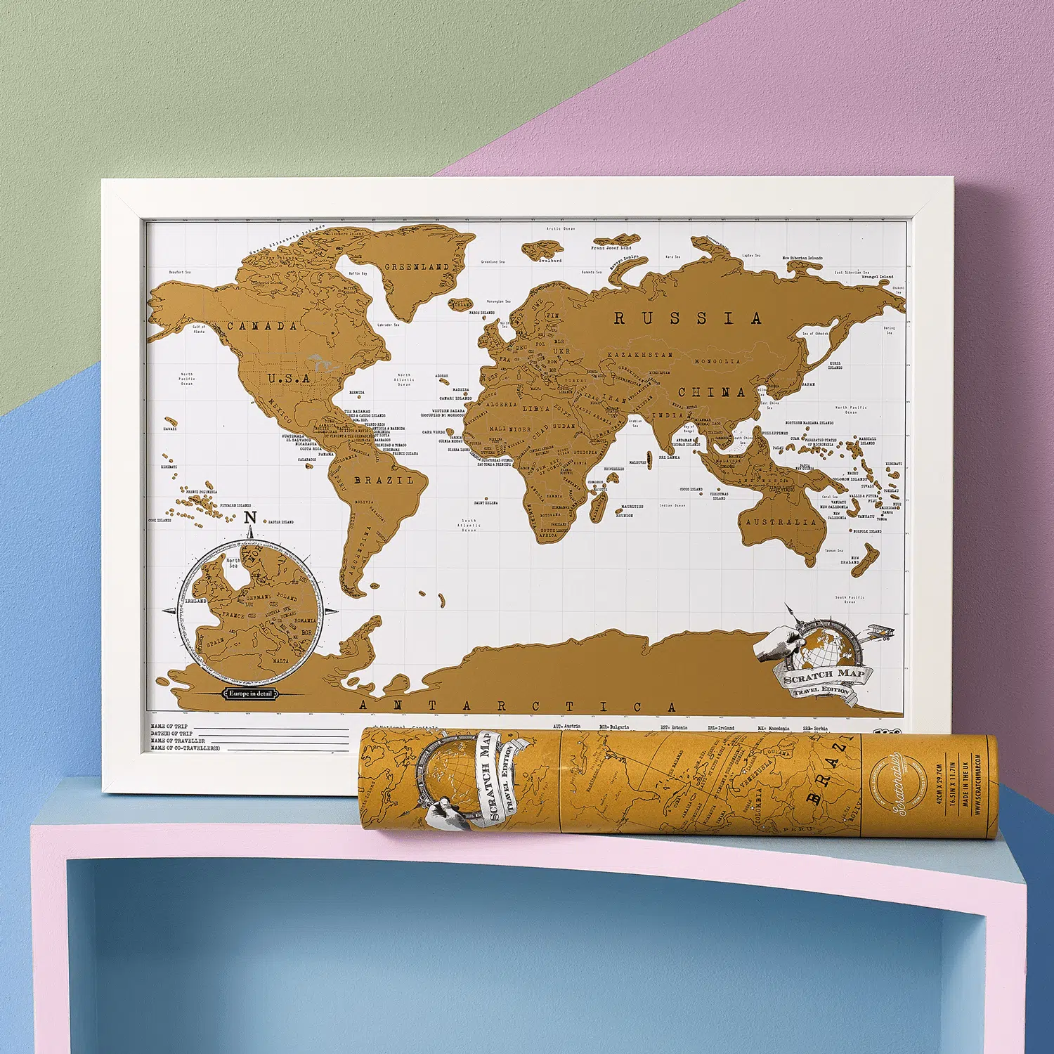 Scratch Map Reiseedition - Kratzweltkarte