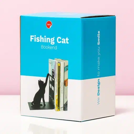 Angelnder Katzen Buchstütze