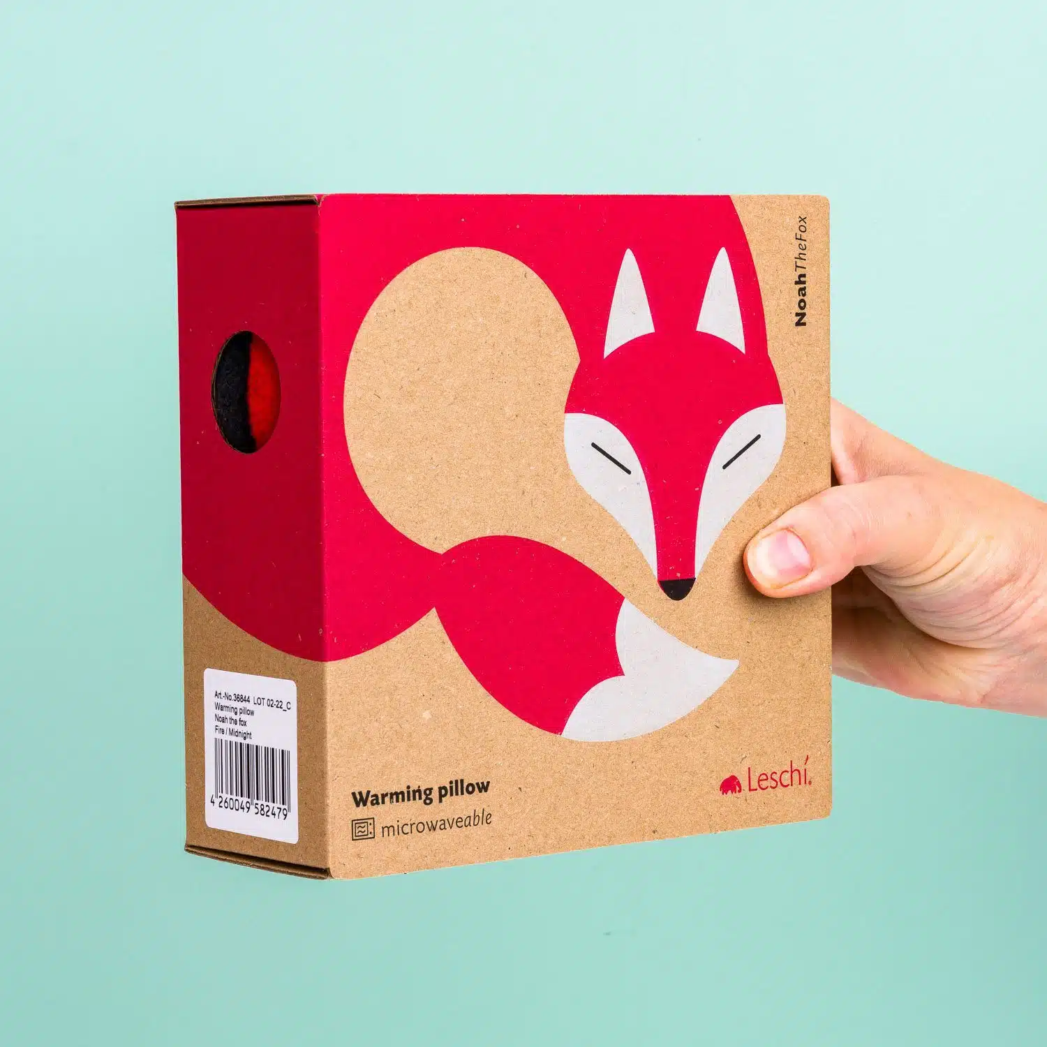 Noah the Fox Erwärmtes Nackenkissen - Rot