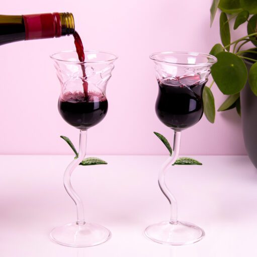 Rosen-Weinglas (Set von 2)