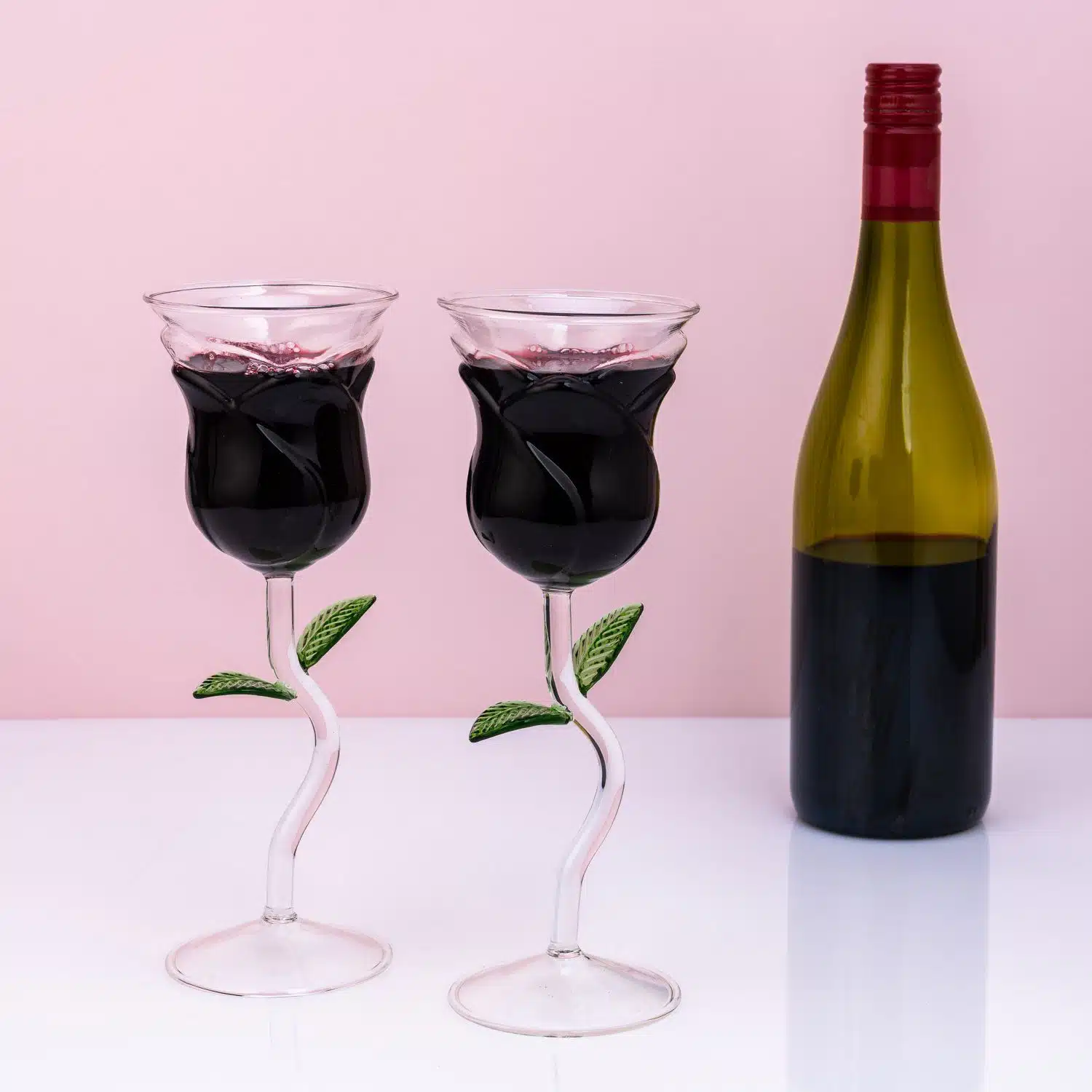 Rosen-Weinglas (Set von 2)