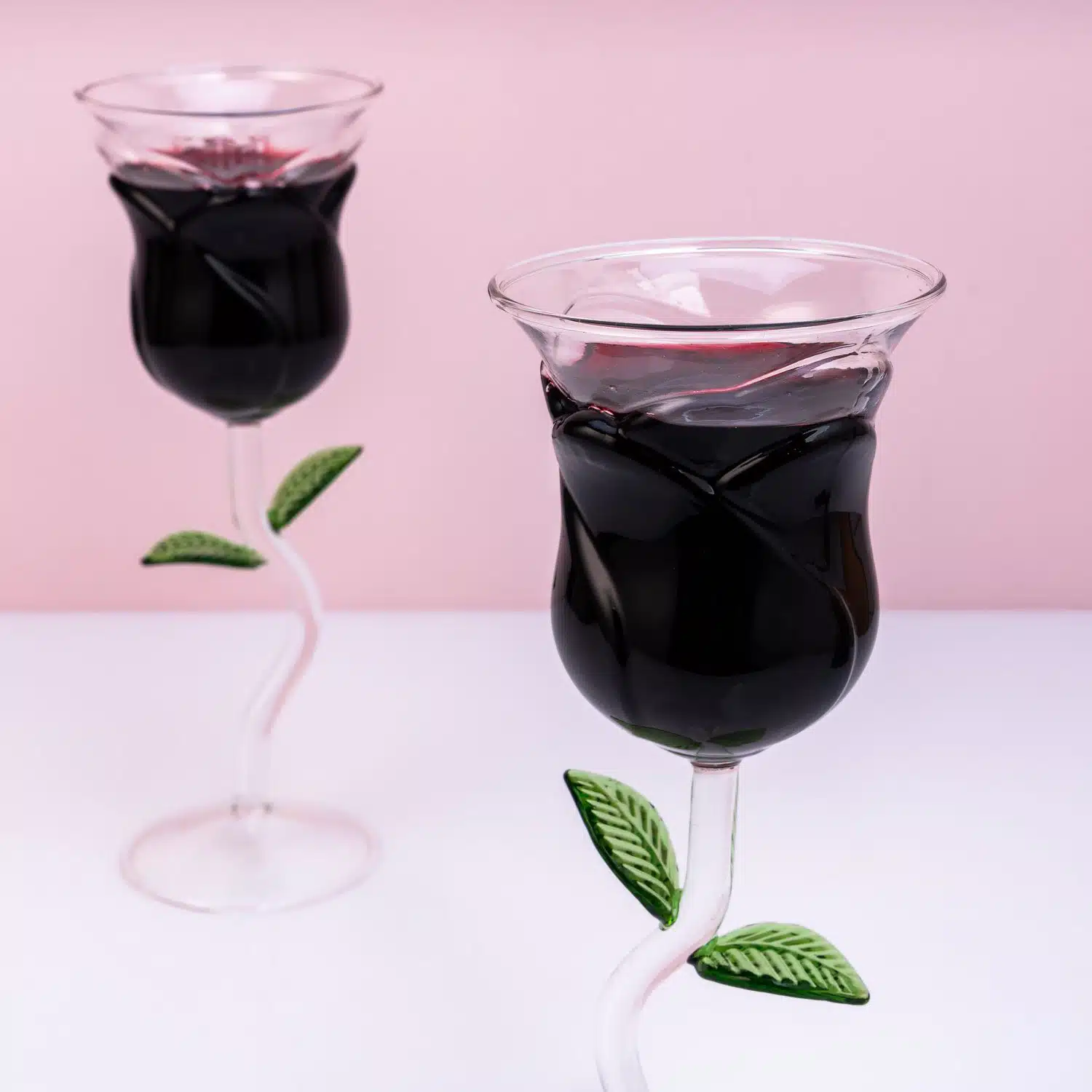 Rosen-Weinglas (Set von 2)