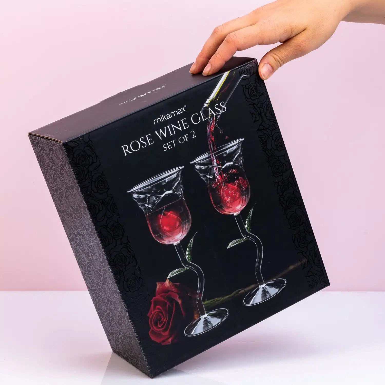 Rosen-Weinglas (Set von 2)