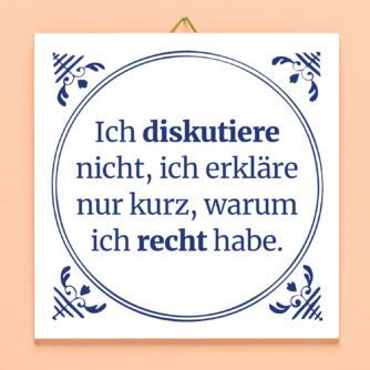Kachel Ich diskutiere nicht