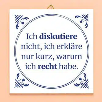 Kachel Ich diskutiere nicht