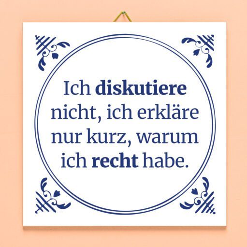 Kachel Ich diskutiere nicht