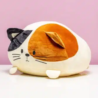 Katzenkissen - Weiß mit Schwarz und Braun