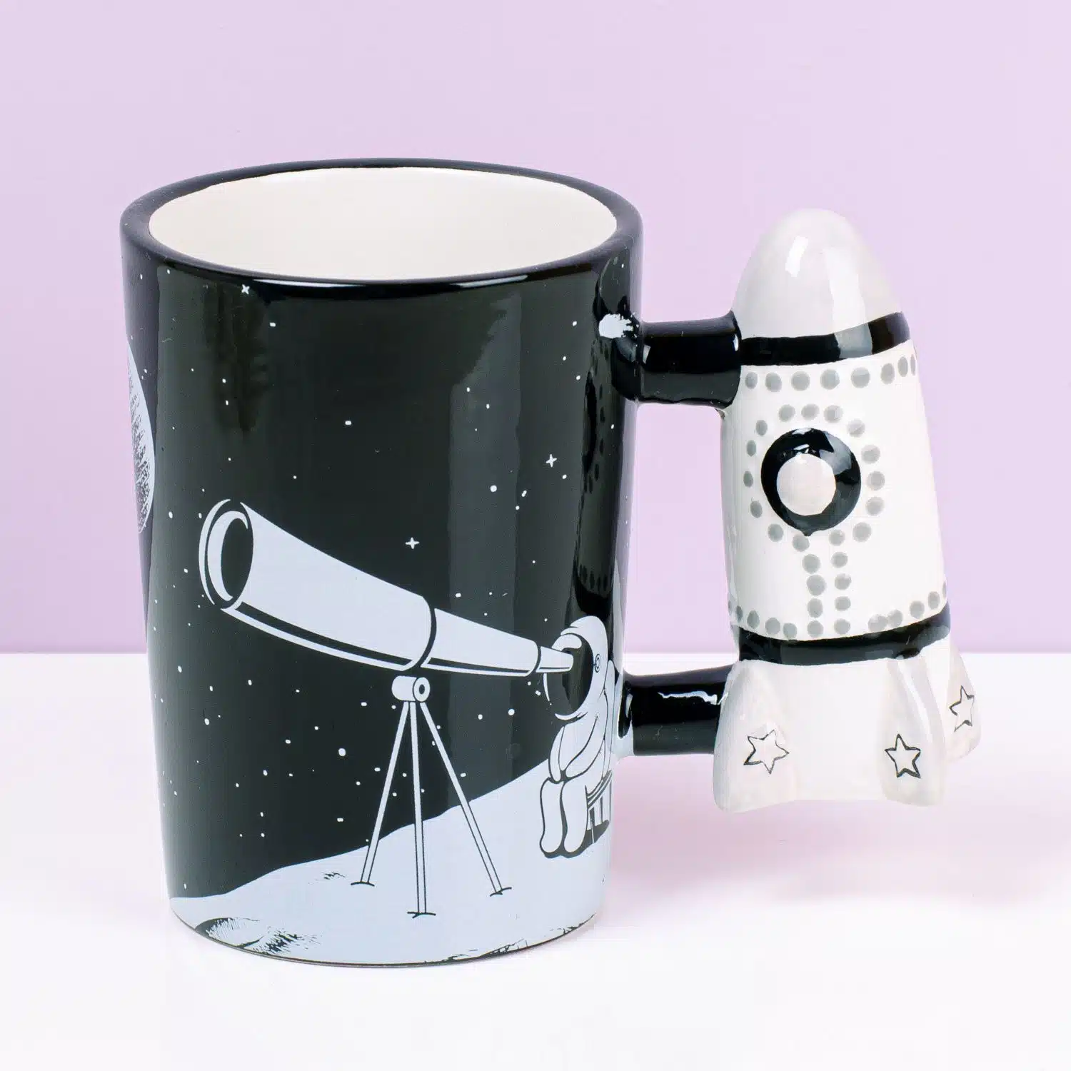 Space Tasse mit Raketen-Henkel