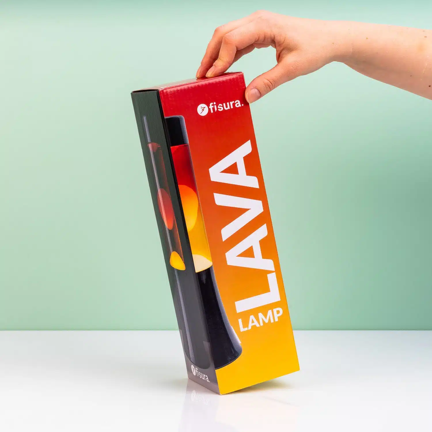 Mini-Lavalampe Rot und Gelb