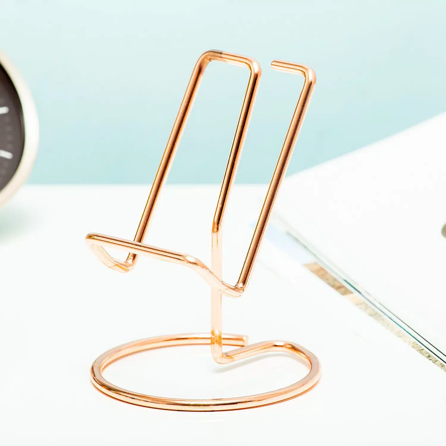 Roségoldener Telefonhalter