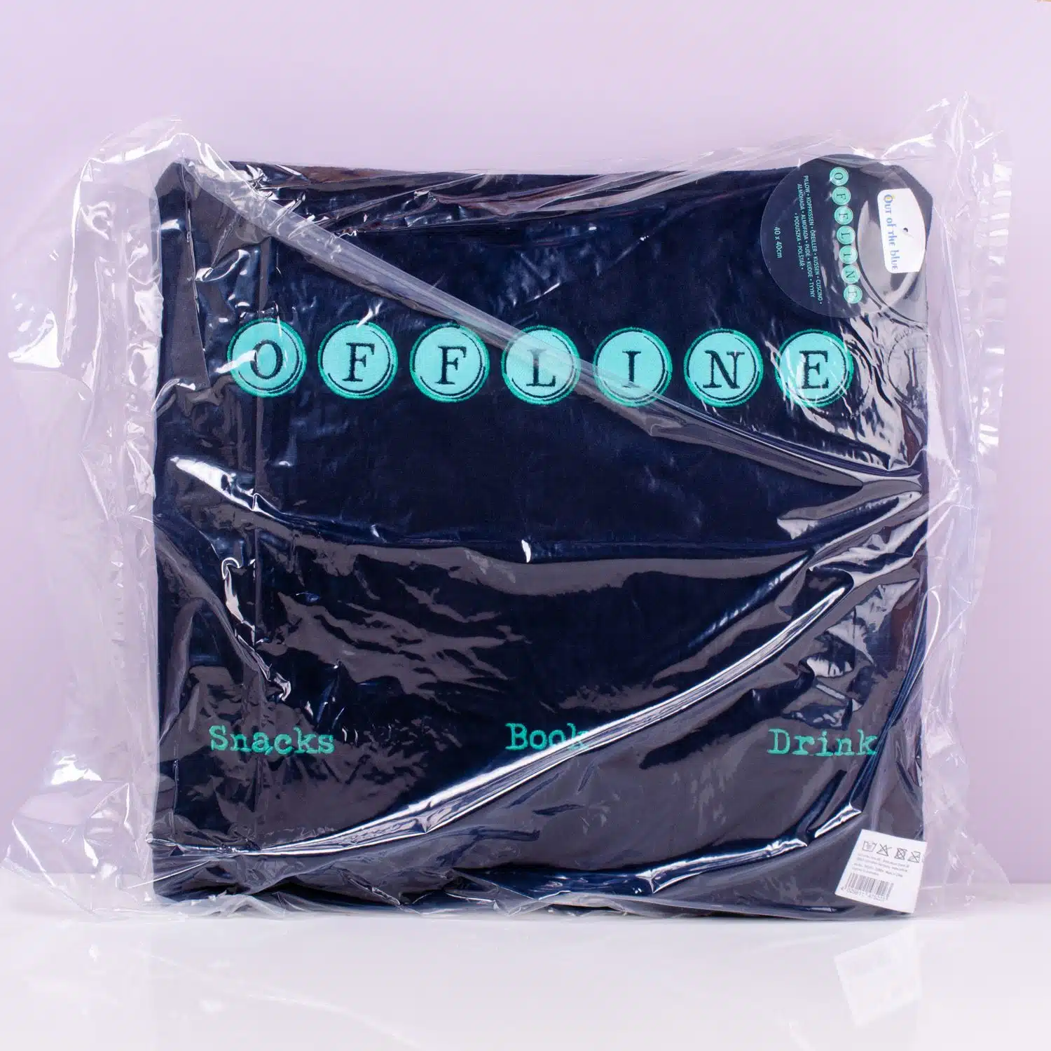 Offline Kissen mit Taschen