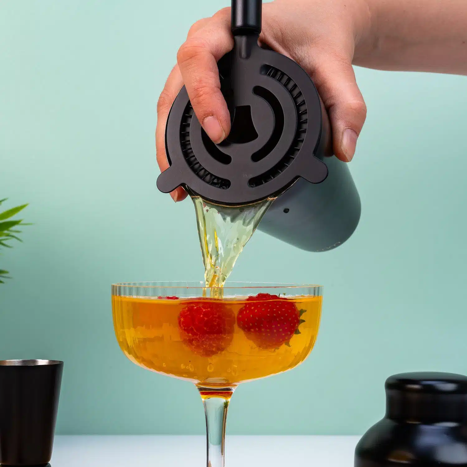 Mattschwarzes Cocktailshaker-Set