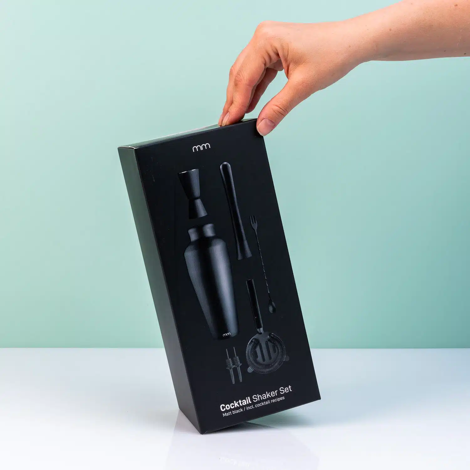 Mattschwarzes Cocktailshaker-Set